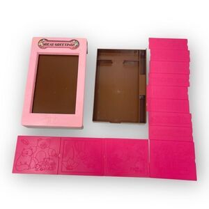 Vintage Tomy Great Greetings Card Maker 12 Plates 1978 No Pressing Tool